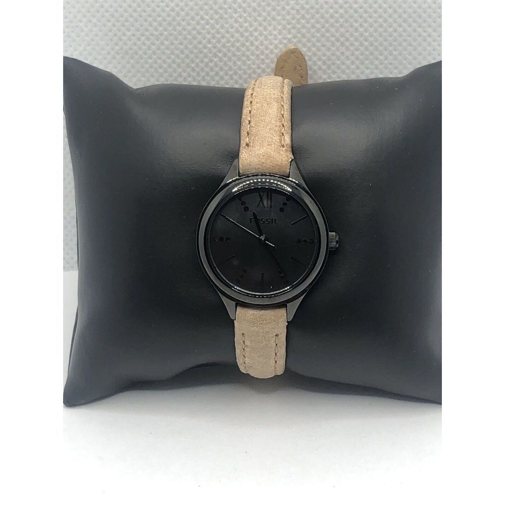 Fossil BQ3439 Women's Sand Leather Analog Black Dial Quartz Wrist Watch PQ55